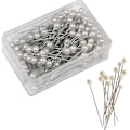 Miniatyrbillede 5 af 7: 200 stk. Perle Pins til Blomster Bryllup Pins Sjal Pins Sy Pins Corsage Pin Quilting Pins til Buketter Håndværk Syning Dekorationer Bryllup Syning