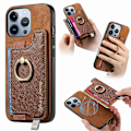 Pikkukuva 1 / 5: B5 iPhone 16 Pro Max -kotelo 2-in-1 Magneettinen Irrotettava Korttipidike Nahka+TPU Puhelin Kotelo - Ruskea Brown