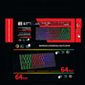 Pikkukuva 6 / 10: Vedenkestävä Mini Kompakti Peliklaviatuuri 64 Näppäimellä Peliklaviatuuri RGB Taustavalaistus Ultra Kompakti Mini Klaviatuuri PC-peleille