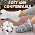 Miniatyrbillede 3 af 5: 1 Par Vævede Indendørs Sokker Sutsko i Velour, Skridsikre Termosokker til Indendørs Brug, Farvel til Følelsesløshed, Hævelse Blue M for EU Size 40-42