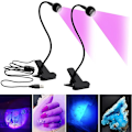 Miniatyrbillede 1 af 4: Led Ultraviolet Lys Klips-på Fleksibel Metalrør Uv Lampe Usb Mini Uv Gel Hærdende Lys Skrivebordslampe Negle Tørre Til Diy Neglekunst black