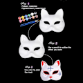 Miniatyrbild 4 av 5: Therian Mask Kattmask, DIY Blanko Vita Papperskattmasker att Dekorera, Anpassningsbara Graffiti-redo Designer, Idealisk För Handmålning Cosplay Juni 6.15 1pc