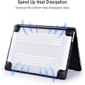 Miniatyrbillede 3 af 5: Etui kompatibelt med Macbook Air 13 tommer M1 A2337 A2179 A1932, udgivet 2021-2018, frostet transparent