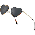 Miniatyrbillede 1 af 5: SDIGV Polariserede Hjerte Solbriller til Kvinder, Moderigtig Dejlig Stil Metalramme UV400 Beskyttelseslinse Tortoise Grey