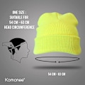 Pikkukuva 2 / 4: Miesten ja naisten pehmeä ja mukava arkikäyttöön sopiva hattu, lämmin neulottu talvivillainen skully-hiuspanta hiihtoon Yellow