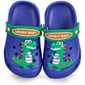 Miniatyrbillede 1 af 5: Børns drenge og piger have clogs sko skridsikre strand/pool dias børns sommer slippers Blue Inhale 13.0cm