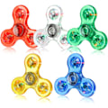 Miniatyrbillede 1 af 8: Krystal Fidget Spinner 5-pak, Partytaske Fyld til Børn, Lysende Håndspinner Legetøj til Stressaflastning Anti Angst, Fødselsdag Graduation Gaver