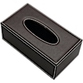 Miniatyrbild 3 av 7: Rektangulär PU-läder ansiktsvävnadslåda Vävnadshållare för hemmakontor, bildekoration Dark Brown
