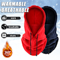 Miniatyrbillede 2 af 8: Fleece Mænds Balaclava Vinterhue Beanies Varmer Vindtæt Fuld Rose red