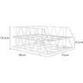 Miniatyrbilde 2 av 5: 2-nivå A4 Metallstativ Stablet Kontor Skrivebord Opprydding Filholder Magasin Oppbevaring Papirarrangør White Style 2
