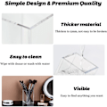 Miniatyrbild 4 av 5: Transparenta sminkborsthållare - 2-pack, Akryl Kosmetisk Borste Eyeliner Förvaring för Sminkbord och Bänkskiva, Skrivbords Penna Pennkopp