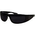 Miniatyrbillede 1 af 3: Super Mørke Linser Sorte Solbriller | Biker Stil Rider | Wrap Around Stel Zy