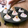 Miniatyrbilde 7 av 8: Airfryer Muffinform i Silikon - Perfekt for 7 muffins! Svart
