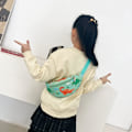 Pikkukuva 2 / 3: Dinosaur Fanny Pack, Lasten Vyölaukku Piirretty Hipsack Vyölaukku Vyölaukku Fanny Pack Kangas Nylon Rahavyö Rintavyö Lapsille