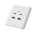 Pikkukuva 1 / 4: Usb-pistorasia Typec Usb Seinälaturi Pistorasia Latausvirtapistorasia Usb-porteilla C