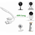 Miniatyrbild 5 av 5: Lång USB till Micro USB-kabel för CCTV-kamera, tjockt material, snabbladdning med inbyggt spänningsförstärkarchip 15m