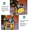 Miniatyrbilde 4 av 5: Julelandsbyhus, LED Julepynt Harpiks Snøhus Med (D)
