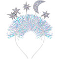 Miniatyrbillede 1 af 7: Jule-Sequin Hjerte Pandebånd Glitter Hjerte Hårbånd Hjerteformet Dekoration Pandebånd Rød Hjerte Glitter Stjerne Pandebånd Hoved Bopper Hår Tilbehør Silver