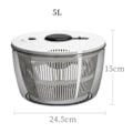 Miniatyrbilde 1 av 6: Ny Grønnsaksdehydrator - Manuell Husholdningssalatdehydrator - Frukt- og Grønnsaksdehydrator med Grønnsakskurv for Vasking av Frukt og Dehydrering