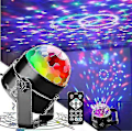 Miniatyrbild 4 av 4: Discokula Discolampa Partylampa Discobelysning Ljuseffekter 7 Färger Musikstyrd Led Dj-lampa Partybelysning Partylampa För Halloween Jul