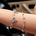 Pikkukuva 4 / 4: Pandora Charm S925 Hopea Onnenhelmet Erotin Me 798969C03, Rannekorutarvikkeet (Tuotteen koko: 8 mm)