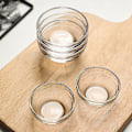 Pikkukuva 3 / 5: Mini lasiset nipistyskulhot BPA-vapaat lyijyttömät kirkkaat vanukaskulhot kahvilaan 7.5cm