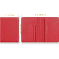 Miniatyrbild 3 av 6: Läder Resepassfodral Passfodral Blockering, Läder Kortfodral, Resedokument Organizer Fodral Red