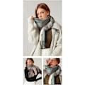 Miniatyrbilde 4 av 5: Dame XXL vinter skjerf høst overdimensjonert skulderskjerf dame pledd skjerf poncho lang skjerf kappe 1 myk og komfortabel 70 cm x 180 cm