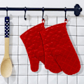 Miniatyrbild 6 av 6: Ugnshandskar, Värmebeständiga Silikon Ugnshandskar Halkskydd Köks Ugnshandskar för Grillning, Matlagning, Bakning, Kök, Mikrovågsugn, Pizza (1 Par) Red-03