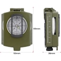 Miniatyrbild 3 av 5: Kompass Vandring Vattentät Militär Navigation med Fluorescerande Design Perfekt för Camping Vandring och Andra Utomhusaktiviteter