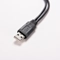Miniatyrbilde 4 av 5: USB 2.0 A hann til 2 doble USB hunnkontakter Y-splitter hub strøm C svart 1. svart 1 stk