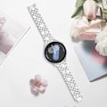 Miniatyrbilde 3 av 6: Remm med kompatibilitet for Samsung Galaxy Watch 7/6/5/4 20mm Bling Diamond Metallutskiftningsreimer for kvinner og menn Silver