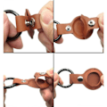 Miniatyrbillede 2 af 6: 2-pak AirTag Etui / Beskyttelse - Nøglering Brun 2pcs Brown