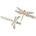 Miniatyrbillede 1 af 5: 2 stk. Moderne og alsidige hårtilbehør til kvinder - Diamantbesatte Dragonfly hårklemmer - Små hårklemmer