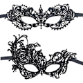 Miniatyrbild 1 av 5: Sexig Maskerad Mask för Kvinnor, Spetsmask, Halloween Maskeradfest Halvmask 2 Stycken