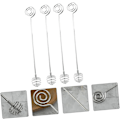 Miniatyrbilde 4 av 5: 4 stk Honningblander Kaffe Sirup Honningøse Honningkake Dyppe Metallvisp Fjær Swizzle Sticks Honning Rørpinner Mini Skje