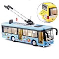 Pikkukuva 2 / 5: Lasten lelut Alloy Sightseeing Bus -malli 1/32 Trolley Bus Valettu Tram Bus Ajoneuvo Auto Leikki lelu valolla