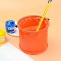 Miniatyrbild 4 av 4: 1,5l Vikbar Hink Mini Vikbar Vattenbehållare Multifunktionell Lätt Vikbar Vattenhink Orange