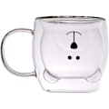 Miniatyrbillede 1 af 7: Sødt Kaffe Kopper Te Mælk Sød Bjørn Kat Panda Espresso Kopper Krus Dobbelt-Væggede Isoleret Glas Fødselsdagsgaver Transparent with handle