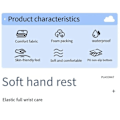 Miniatyrbilde 4 av 5: Håndleddstøtte for tastatur, skyformet, ergonomisk, for laptop, kontor, mus, med skinn