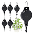 Miniatyrbild 3 av 4: Växthiss med Hjul Justerbar Höjd för Hängande Svart 1st Black 1pcs