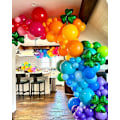 Miniatyrbillede 6 af 6: Assorterede Regnbue Festballoner - 100 Pakke 12 tommer Multifarvede Latex Balloner Helium Lyse Farve Ballon til Børns Fødselsdag Regnbue Fest Dekorationer