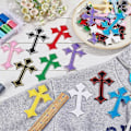 Miniatyrbild 4 av 5: 30 st Korsmärken Färgglada att sy på Applikation Reparera Kläder Broderad Applikation för Klänningshattar DIY Tillbehör