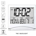 Miniatyrbild 2 av 5: Digital resealarmklocka - Fällbar kalendertemperatur LCD-klocka med snooze-läge - Stor sifferdisplay, batteridriven (silver, ingen bakgrundsbelysning)