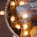 Miniatyrbillede 4 af 8: Pinjekone-lysstreng til julefest LED-lysstreng med batteri