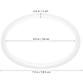 Miniatyrbild 2 av 8: 2 st Silikontätningsringar, Tryckkokare Riskokare Spishäll Gryta Ersättning Silikonpackning Tätningsringar Tillbehör för 16 cm Grytans Innerdiameter