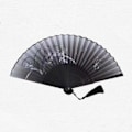 Miniatyrbillede 9 af 10: Silkefan med kvast - Assorterede farver Black Bamboo