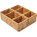 Miniatyrbillede 4 af 6: 3-delt naturlig vandhyacint opbevaringskurv, vævet kurv til organisering af børneværelse, børn, toilet top, bordplade - sæt med 2