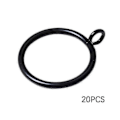 Miniatyrbillede 2 af 4: 38 mm metalgardinringe med øje til køkken og soveværelse 20pcs Black