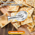Miniatyrbillede 5 af 7: Pasta Cutter Hjul Pizza Cutter Hjul med Træhåndtag Hjul Ravioli Cutter Hjul med Rulle Alloy Noodle Making Cutter til Hjemmekøkken S